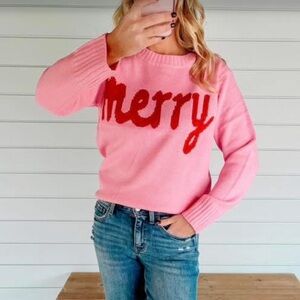 Pink 'Merry' Sweater XL NWT designer boutique